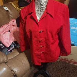 R&K Women's Bold Red Blazer